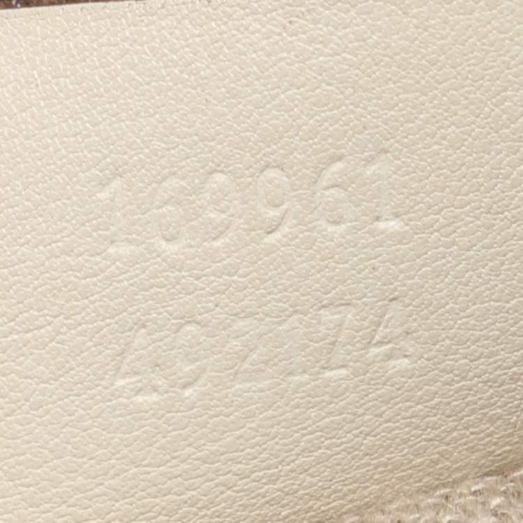 Pre Owned Gucci Beige/Cream Leather and Straw Peggy Hobo