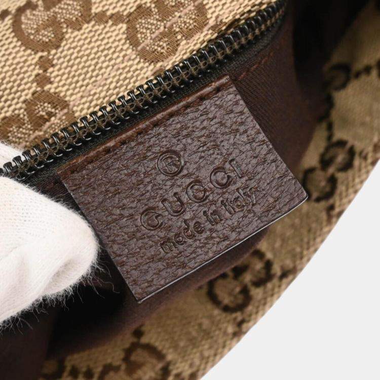Pre Owned Gucci Brown Canvas GG Shoulder Bag