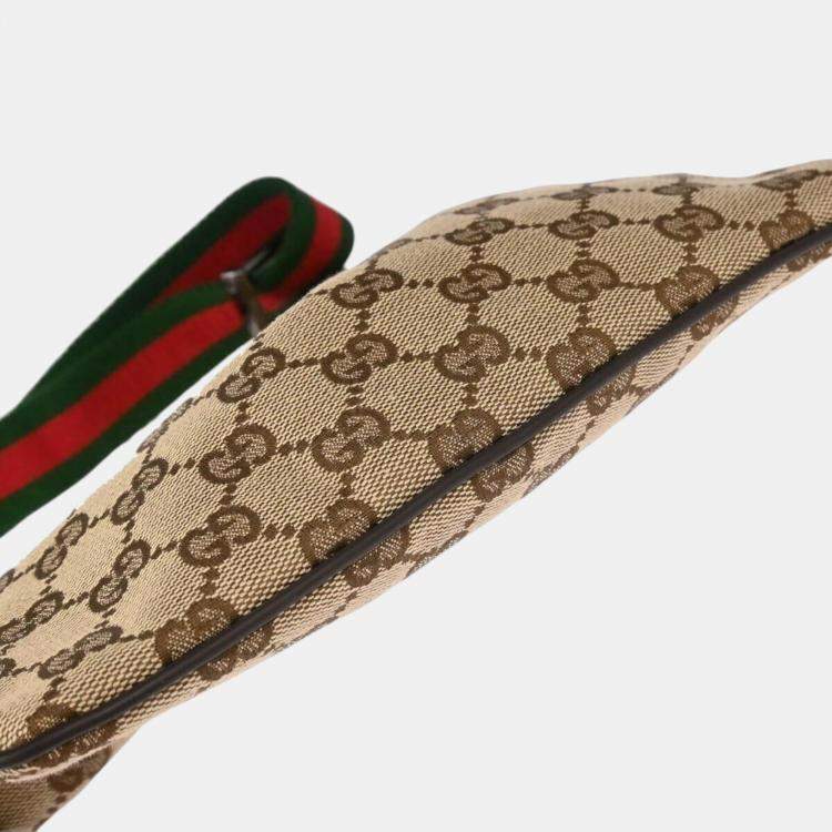 Pre Owned Gucci Brown Canvas GG Shoulder Bag