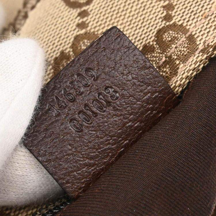 Pre Owned Gucci Brown Canvas GG Shoulder Bag