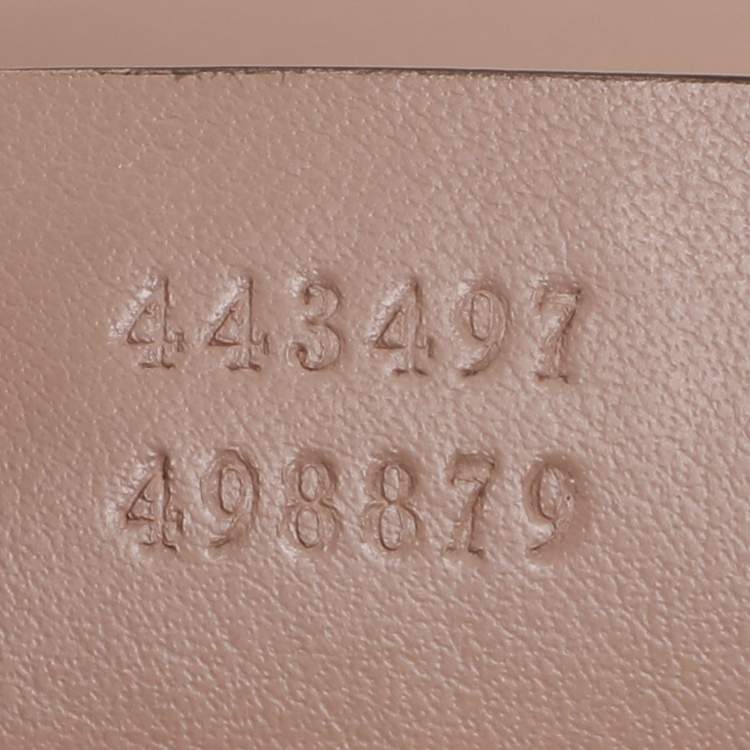 Pre Owned Gucci Nude Pink Matelassé Leather Small GG Marmont Shoulder Bag