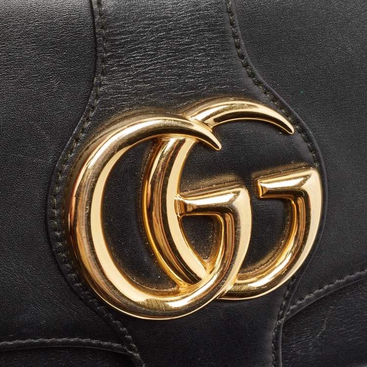 Pre Owned Gucci Black Leather Small Arli Crossbody Bag