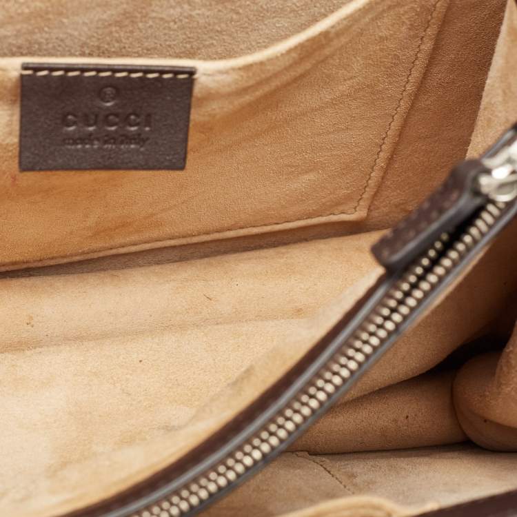 Pre Owned Gucci Cream Python Medium Dionysus Bamboo Top Handle Bag