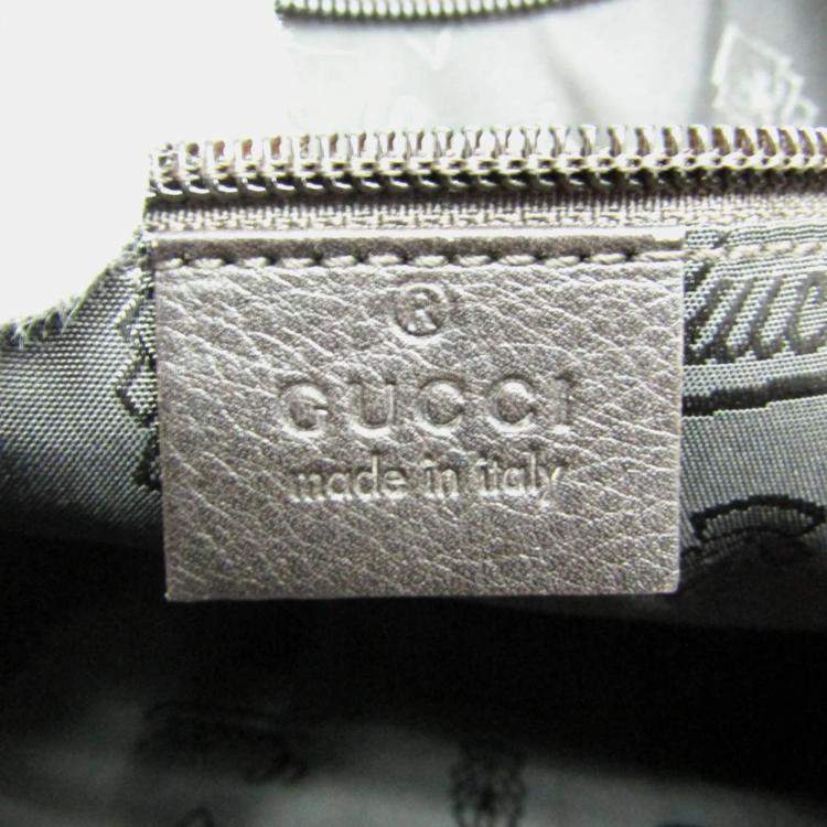 Pre Owned Gucci Dark Brown Leather Guccissima Handbag