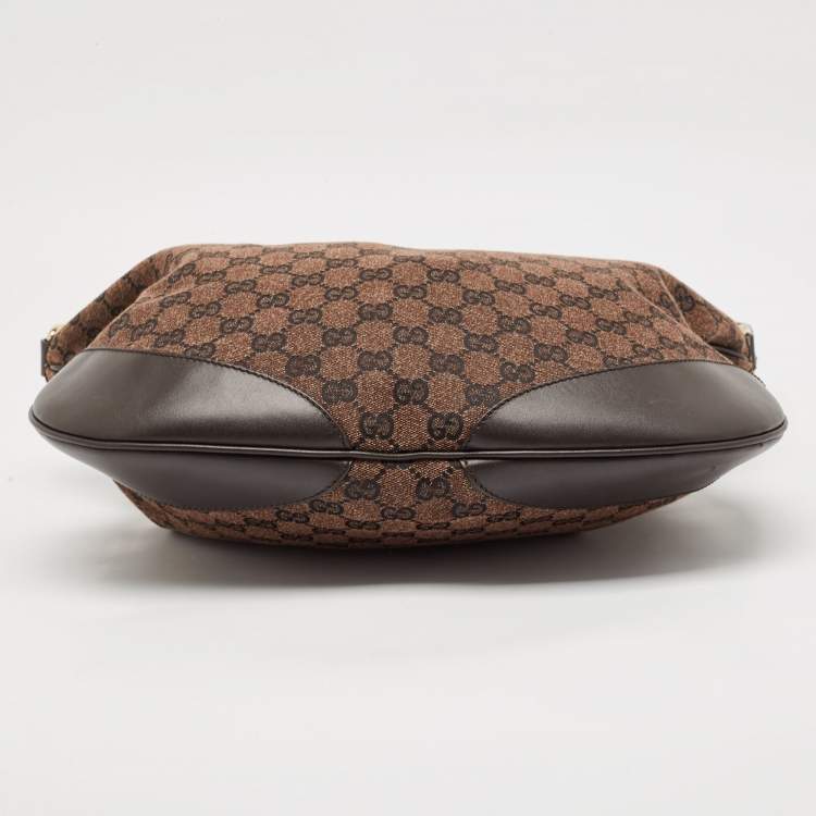 Pre Owned Gucci Brown GG Canvas Shoulder Bag