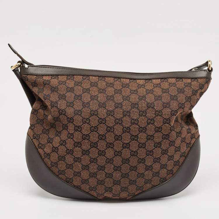 Pre Owned Gucci Brown GG Canvas Shoulder Bag