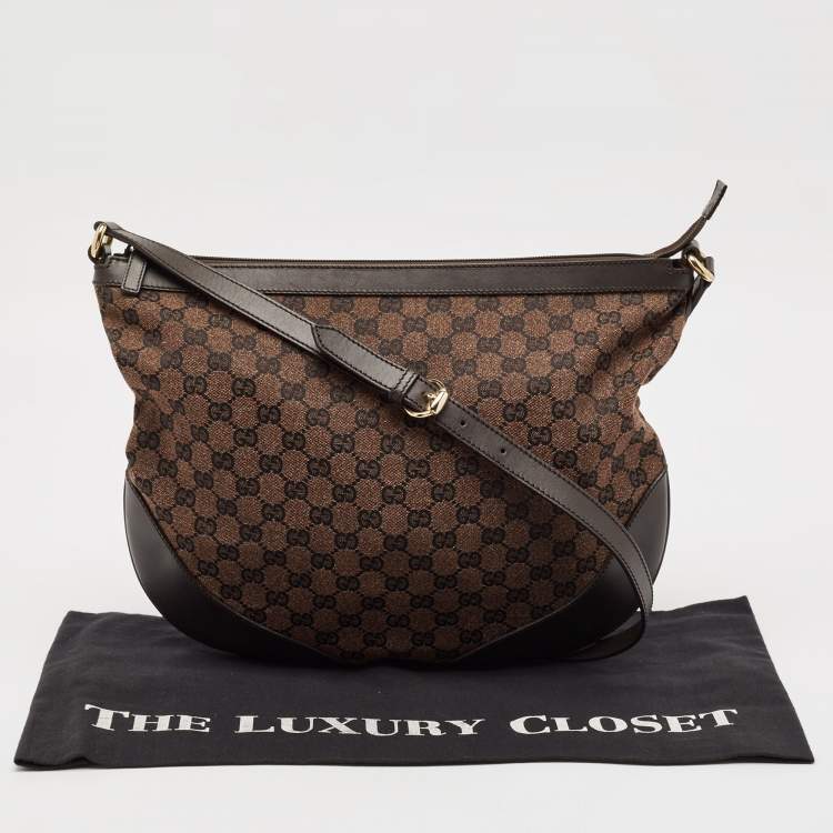 Pre Owned Gucci Brown GG Canvas Shoulder Bag