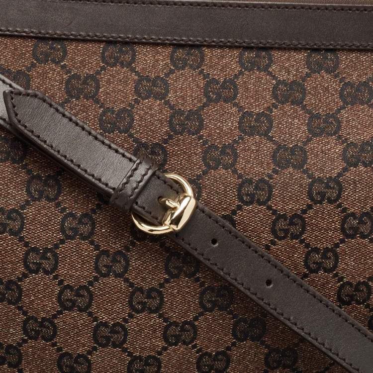 Pre Owned Gucci Brown GG Canvas Shoulder Bag