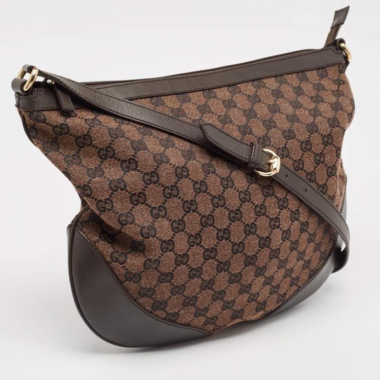 Pre Owned Gucci Brown GG Canvas Shoulder Bag