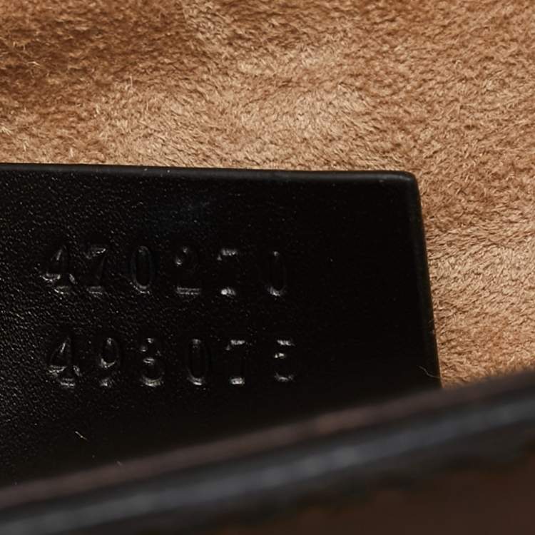 Pre Owned Gucci Black Leather Mini Animal Sylvie Top Handle Bag