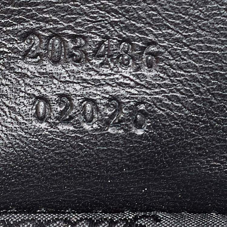 Pre Owned Gucci Burgundy/Black GG Crystal Canvas and Leather Hysteria Hobo