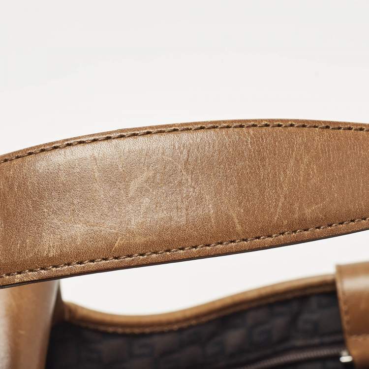 Pre Owned Gucci Brown Suede and Leather Jackie Bardot Hobo