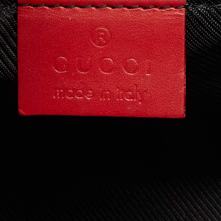 Pre Owned Gucci Red/Blue GG Canvas and Leather Jackie Bardot Bag