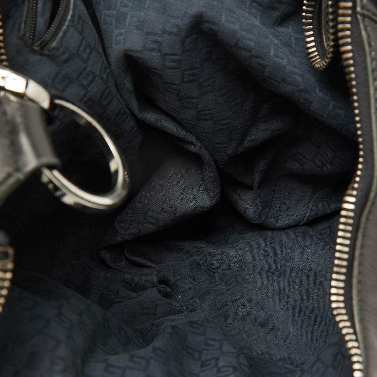 مملوكة مسبقًا Gucci Black Leather Hobo
