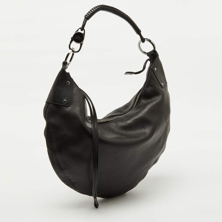 مملوكة مسبقًا Gucci Black Leather Hobo