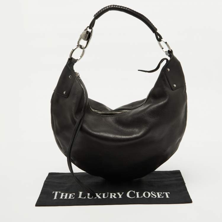 مملوكة مسبقًا Gucci Black Leather Hobo
