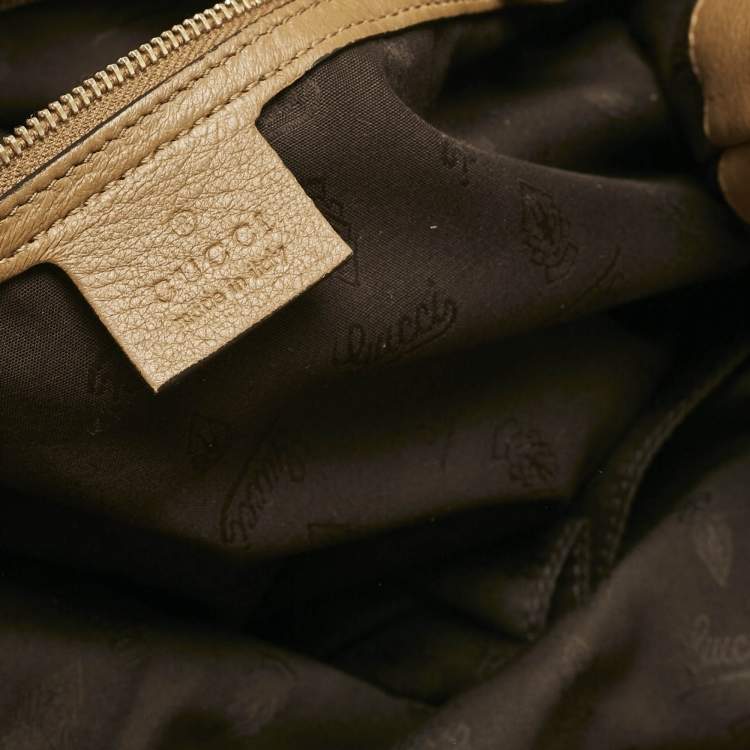 Pre Owned Gucci Brown Soft Leather Sienna Tote