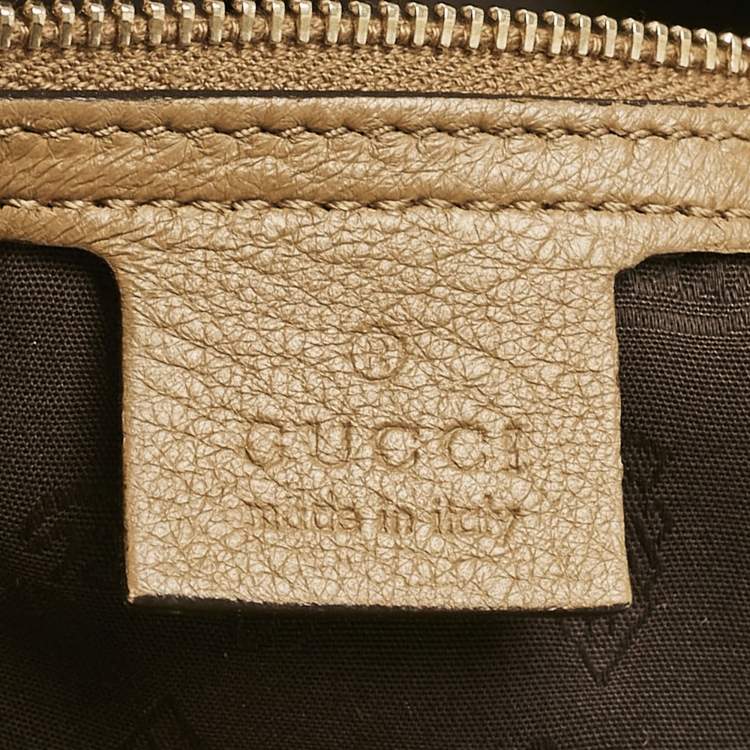 Pre Owned Gucci Brown Soft Leather Sienna Tote
