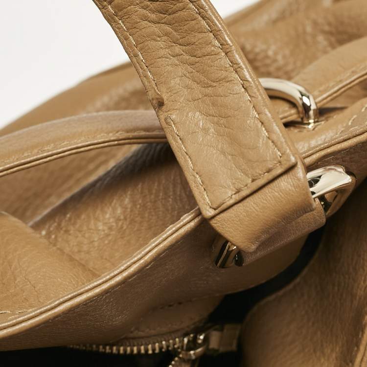 Pre Owned Gucci Brown Soft Leather Sienna Tote