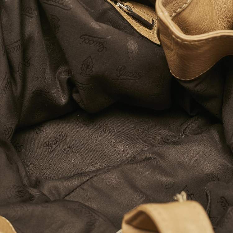 Pre Owned Gucci Brown Soft Leather Sienna Tote
