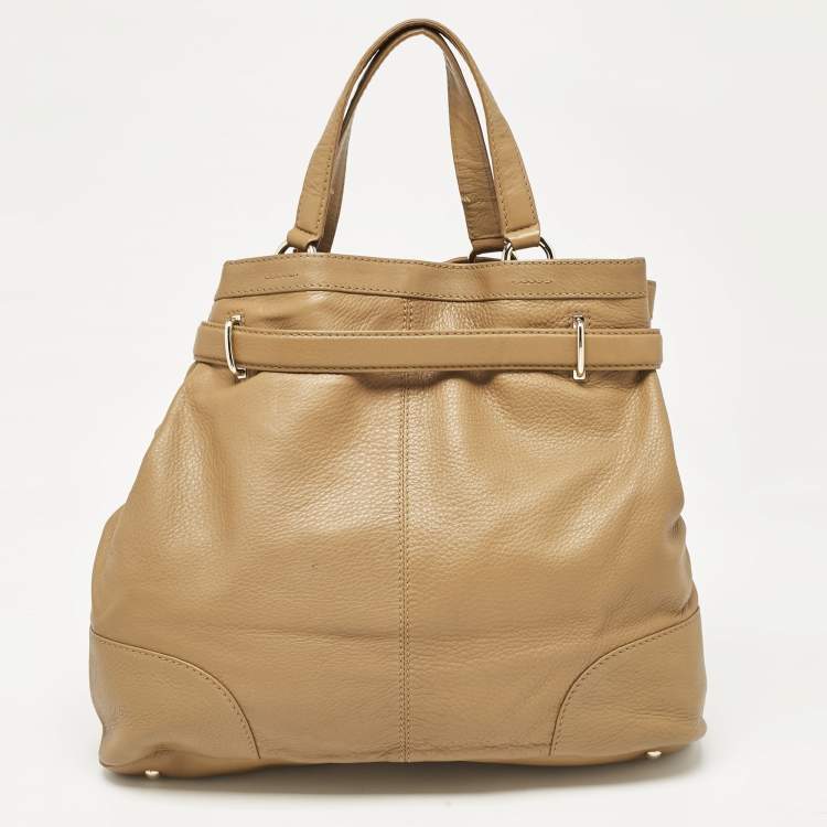 Pre Owned Gucci Brown Soft Leather Sienna Tote