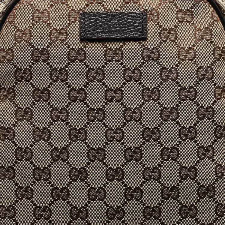 Pre Owned Gucci Beige GG Canvas Backpack