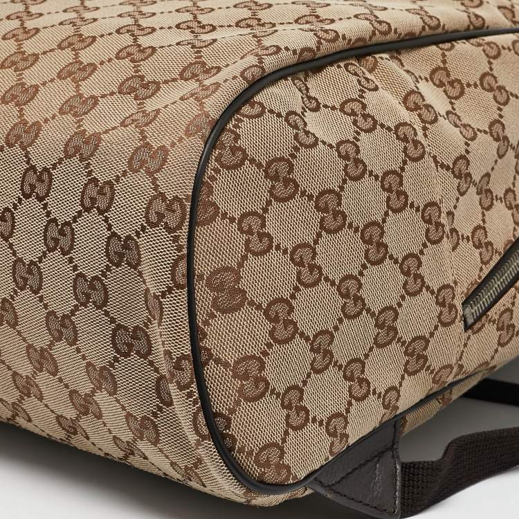 Pre Owned Gucci Beige GG Canvas Backpack