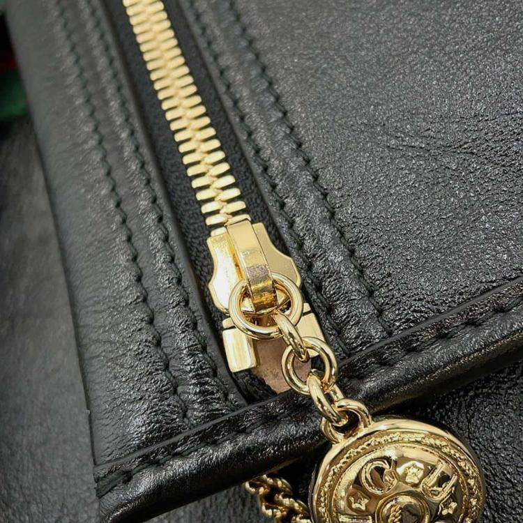 Pre Owned Gucci Black Leather Raja Tote Bag