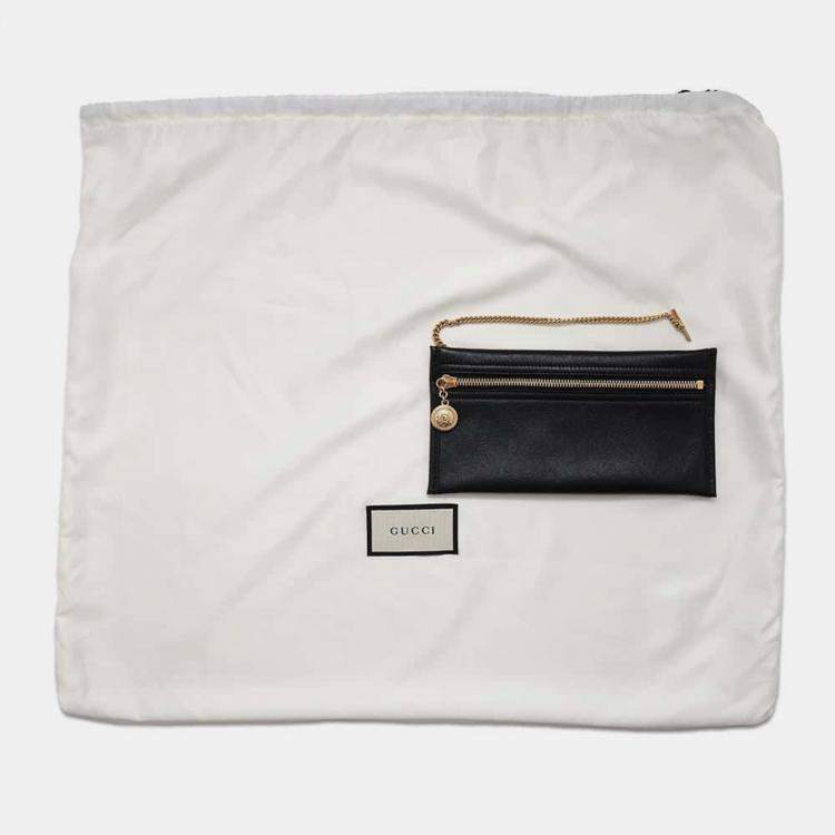 Pre Owned Gucci Black Leather Raja Tote Bag