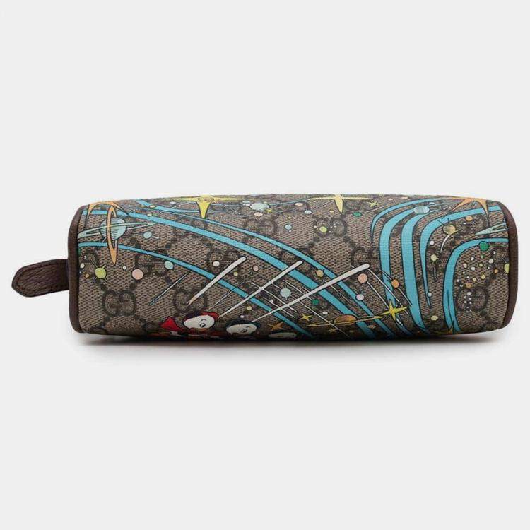مملوكة مسبقًا Gucci Disney Gg Supreme Shoulder Bag Donald Duck Beige/Brown Pvc Leather