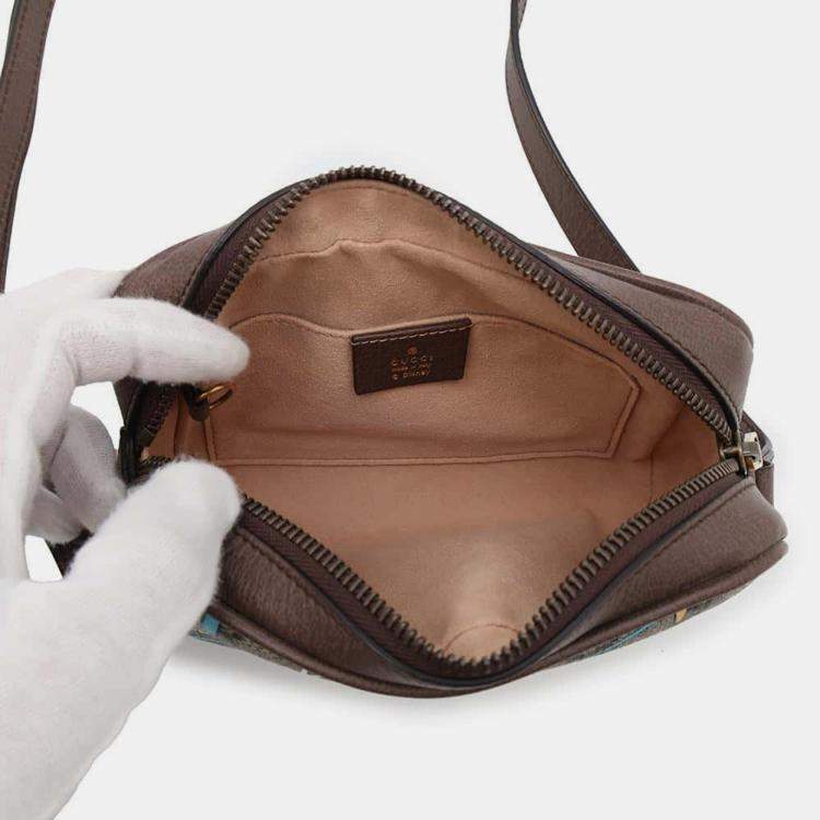 مملوكة مسبقًا Gucci Disney Gg Supreme Shoulder Bag Donald Duck Beige/Brown Pvc Leather