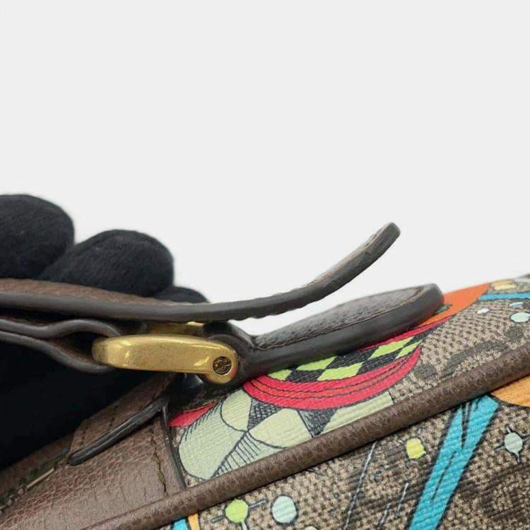 مملوكة مسبقًا Gucci Disney Gg Supreme Shoulder Bag Donald Duck Beige/Brown Pvc Leather