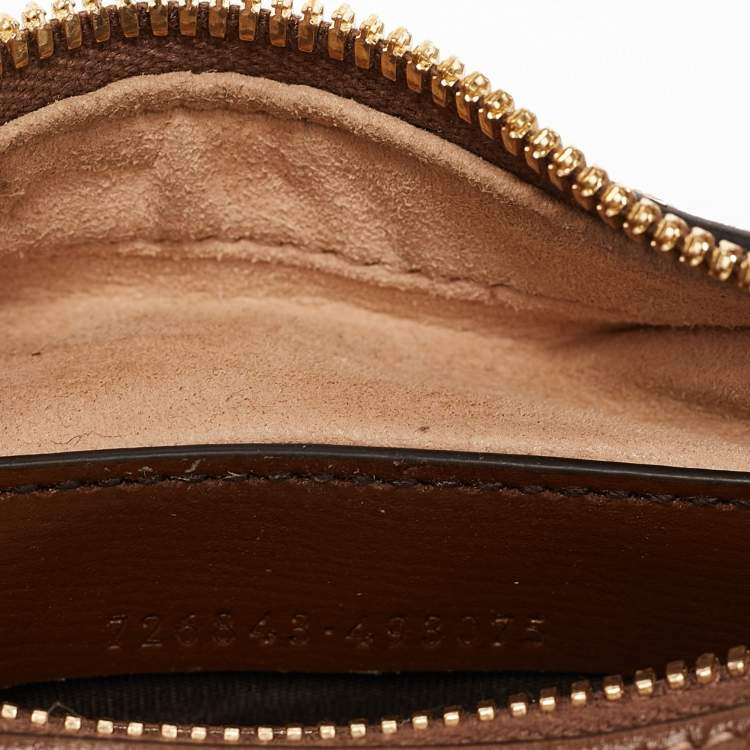 Pre Owned Gucci Beige/Ebony GG Supreme Canvas Mini Ophidia Shoulder Bag