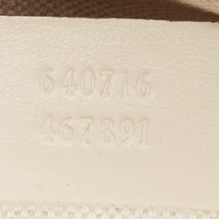 Pre Owned Gucci White Leather Mini Horsebit 1955 Top Handle Bag