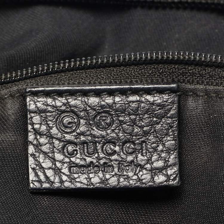 Pre Owned Gucci Black Canvas Large Abbey D-Ring Hobo