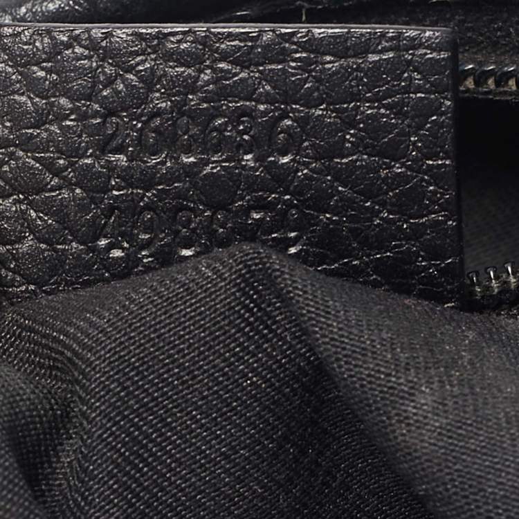 Pre Owned Gucci Black Canvas Large Abbey D-Ring Hobo