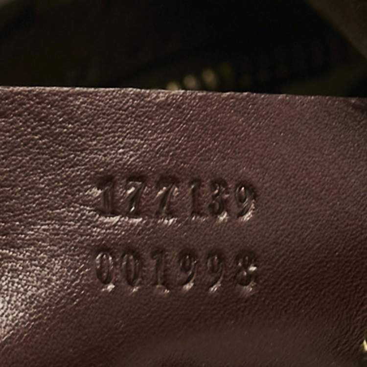 Pre Owned Gucci Dark Brown Guccissima Leather Medium Indy Hobo