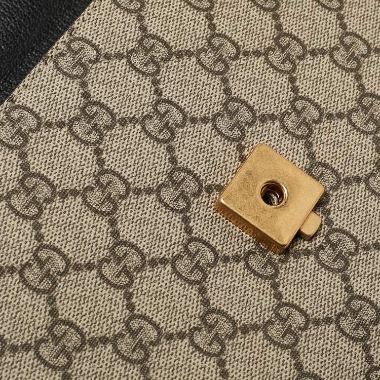 Pre Owned Gucci Multicolor GG Canvas Mini Pearl Fox Bamboo Top Handle Bag 