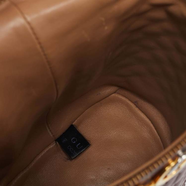 Pre Owned Gucci Burgundy Quilted Leather Zumi Belt Bag