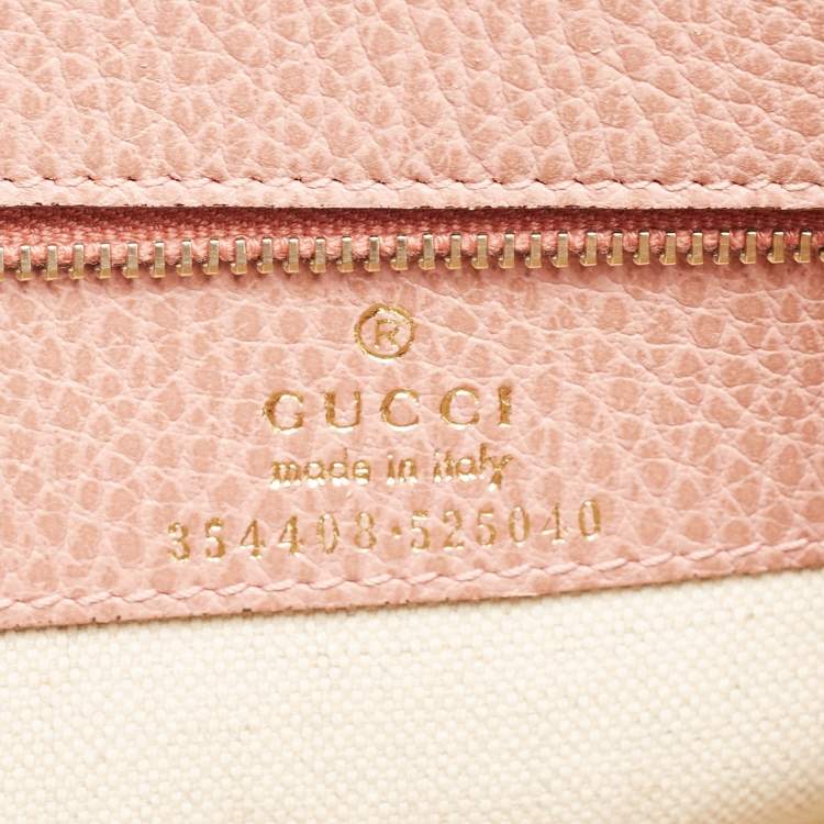 Pre Owned Gucci Dark  Brown Leather Small Swing Tote