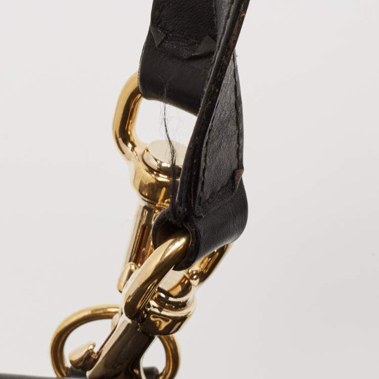Pre Owned Gucci Black GG Canvas and Leather Positano Tote
