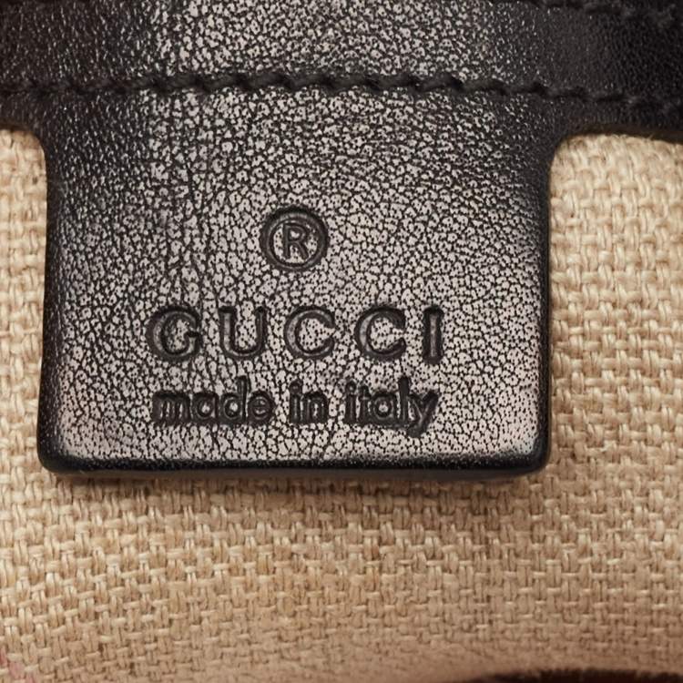 Pre Owned Gucci Black GG Canvas and Leather Positano Tote