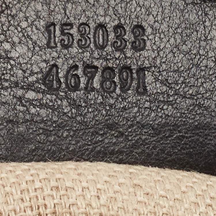 Pre Owned Gucci Black GG Canvas and Leather Positano Tote