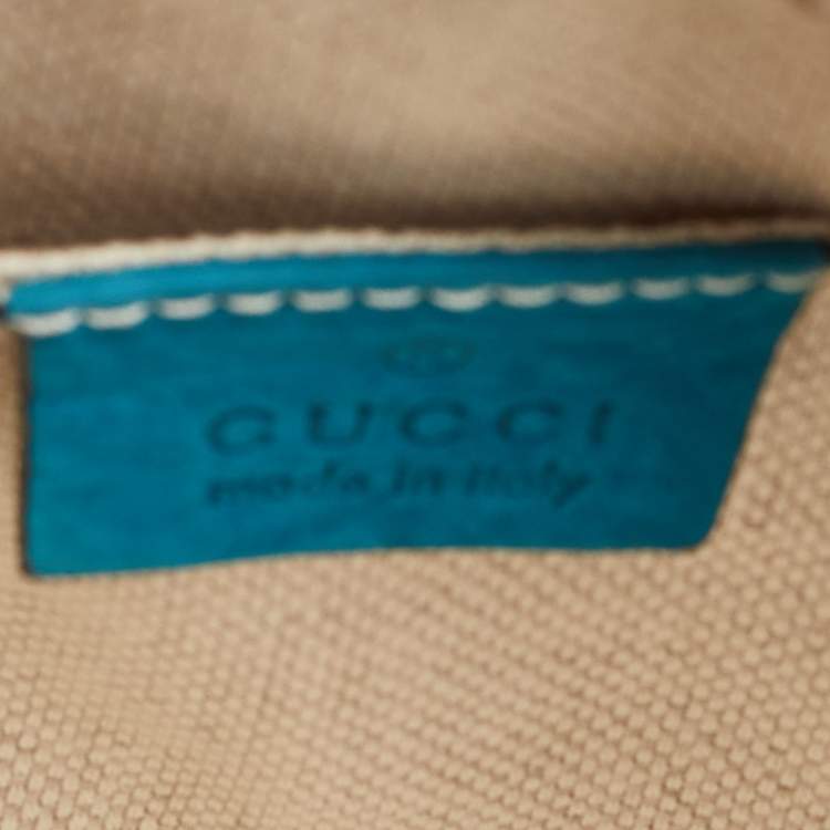 Pre Owned Gucci Blue Nubuck Leather Small Soho Disco Crossbody Bag