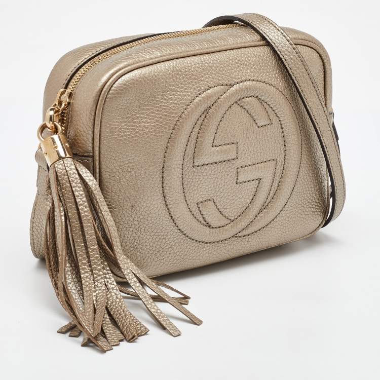 مملوكة مسبقًا Gucci Metallic Leather Small Soho Disco Crossbody Bag