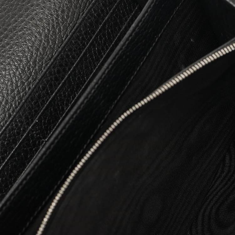 Pre Owned Gucci Black Leather Dionysus Wallet On Chain