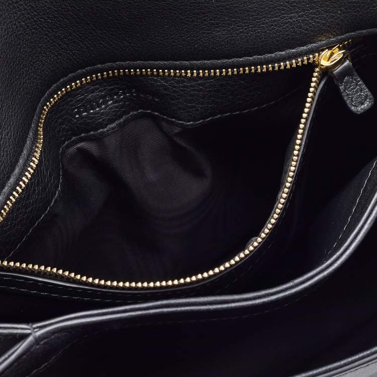 Pre Owned Gucci Black Leather Small Blondie Top Handle Bag