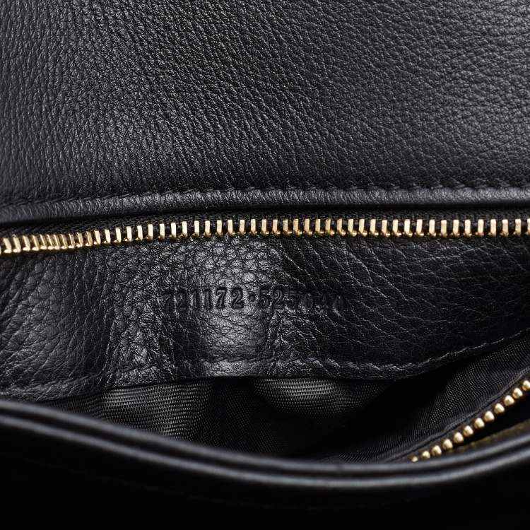 Pre Owned Gucci Black Leather Small Blondie Top Handle Bag