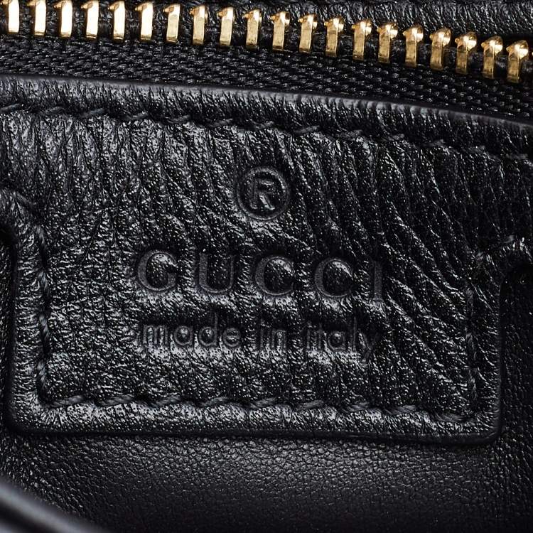 Pre Owned Gucci Black Leather Small Blondie Top Handle Bag