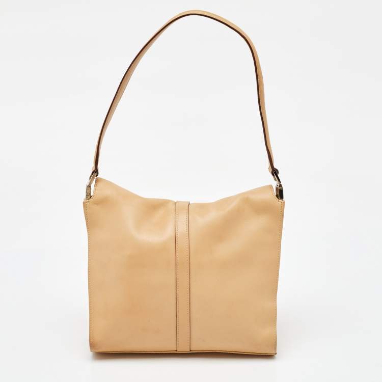 Pre Owned Gucci Beige Leather Jackie Shoulder Bag